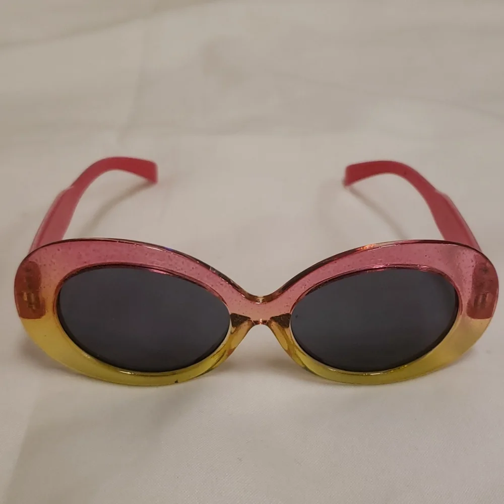 Sparkle Children Sunglasses Pink & Yellow Girl Kids OS NWOT
